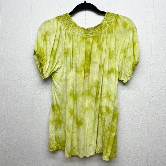 Fairycore Boho Whimsical Cottagecore Embroidered Puff Sleeve Womens Top Medium - Picture 5 of 8